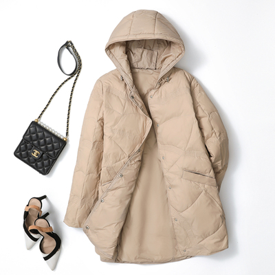 小个子中长款轻薄羽绒服