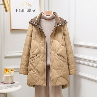 冬季 轻薄胖mm大码 中长款 2024新款 小个子外套 羽绒服200斤宽松女款