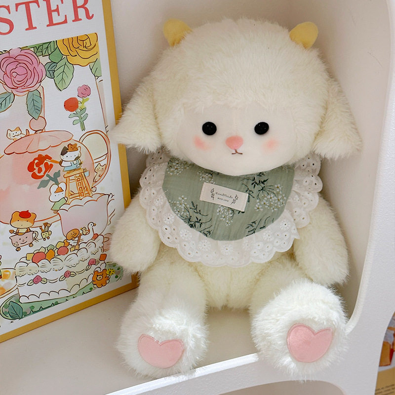 晚安小羊玩偶公仔兔子毛绒玩具女孩睡觉抱枕娃娃生日礼物送男朋友