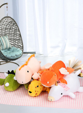 跨境热销Dinosaur Weighted Plush豹子公仔独角兽恐龙毛绒玩具