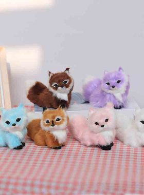 仿真小狐狸摆件可选长13cm高9cm