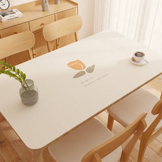 餐桌布防水防油北欧茶几垫圆桌纯色餐桌垫pvc皮革办公室桌垫布