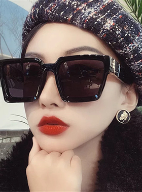 方形大框墨镜个性宽网红款街拍