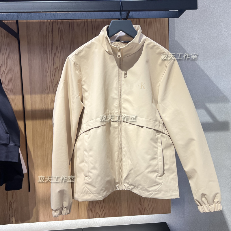 CK Jeans 简约立领夹克男士防风宽松休闲外套2024春季新款J325847