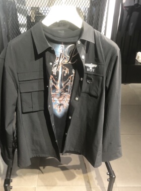 BOY LONDON26春夏潮牌男女同款个性刺绣长袖衬衫B261N2100302