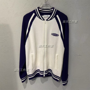 Fun潮牌国内正品代购2025秋款宽松百搭针织衫撞色男女FMY25301W