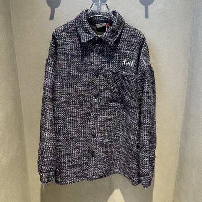 Fun小香风刺绣夹克男2025秋冬翻领精致绣花外套潮流上衣FMC35401B