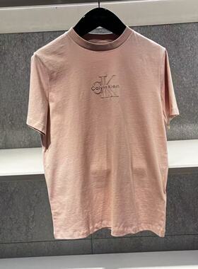CK Jeans 女士休闲通勤胶印短袖T恤26春夏新款47D873G