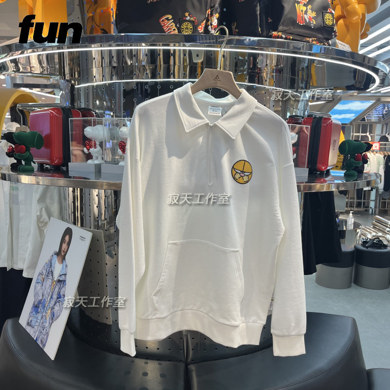 速发fun潮牌加菲猫男女翻领套头衫长袖polo23年春季新款fgu23107w