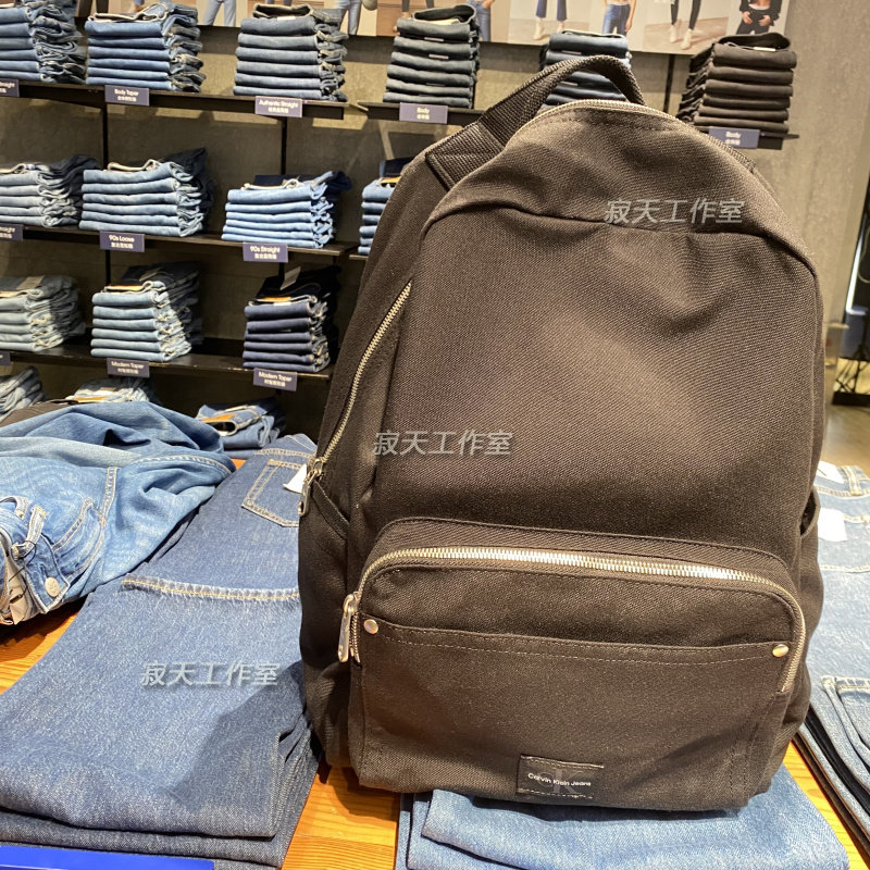 CK Jeans国内代购2024秋冬新款男女棕色简约双肩背包书包4G3041G