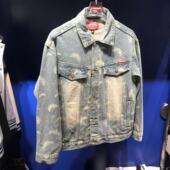 SprayGround专柜正品 2026春新款 牛仔外套满印磨白潮男女W1213408