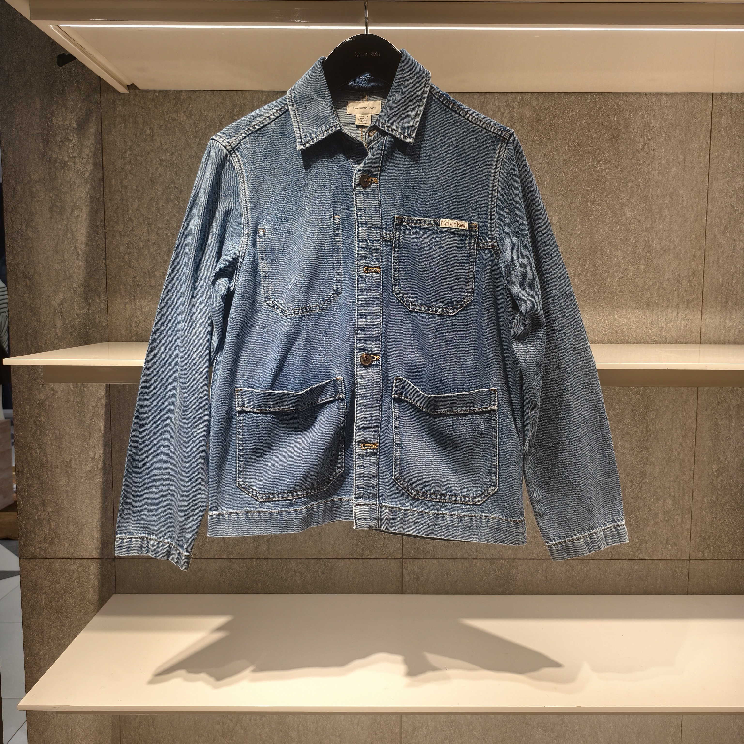 Calvin Klein/CK Jeans26春夏男装时尚翻领长袖牛仔衬衫4RG731G