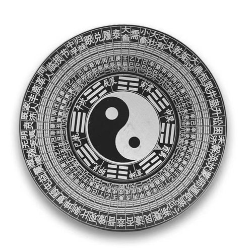 元妙观黑色太极能量盘黑白罗盘太极阴阳八卦转盘手指陀螺玩具64卦