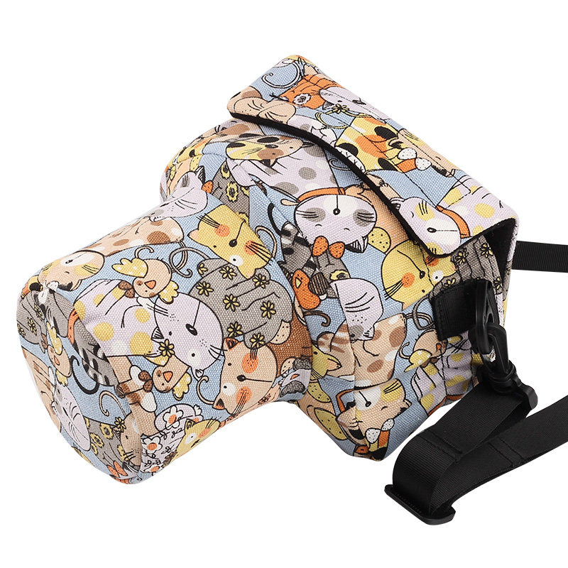 可爱猪头包适用佳能微单反相机包70D60D6D77D尼康D7100内胆摄影包