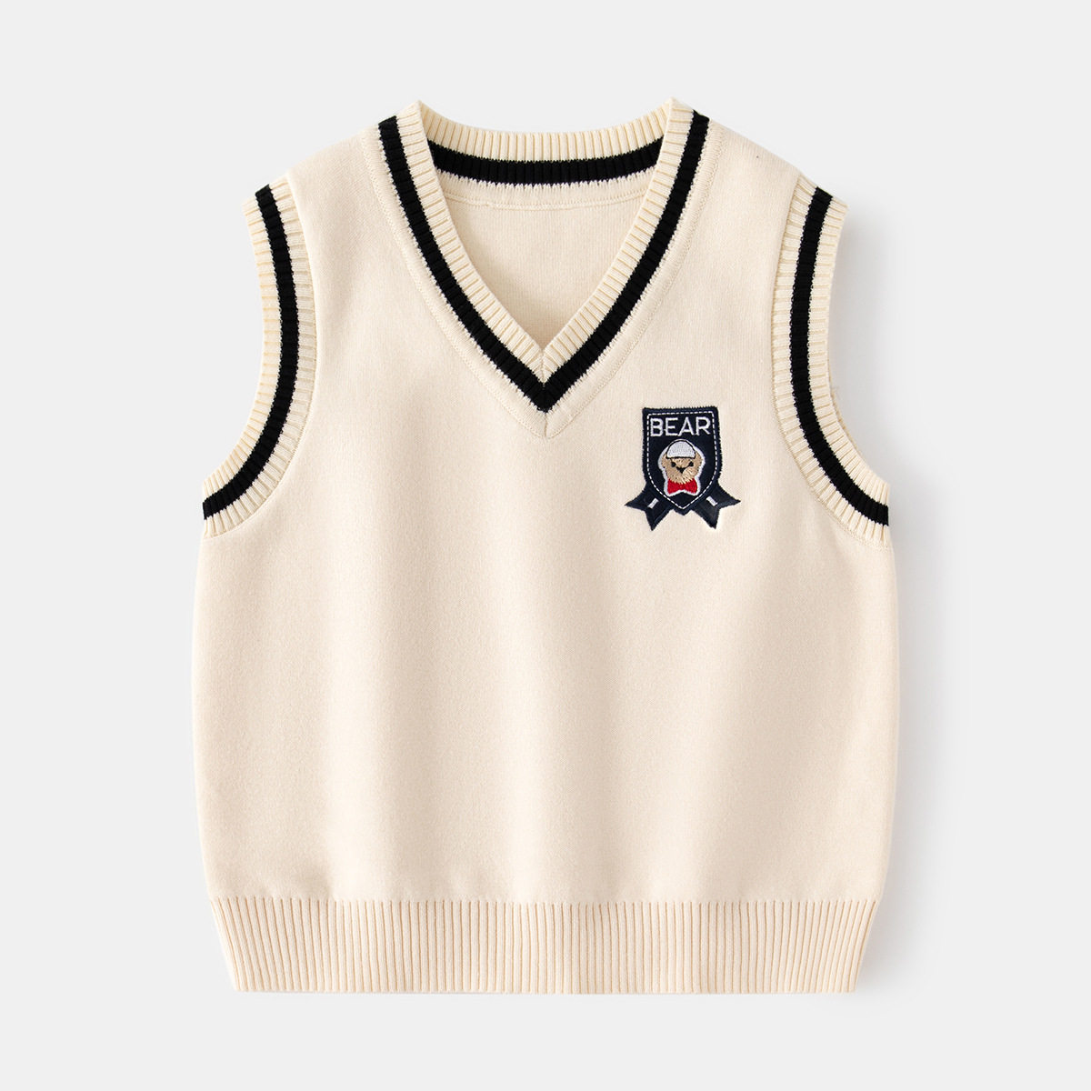 特价清仓品牌撤柜童装中小童秋季马甲春秋休闲潮范格子无袖套头衫