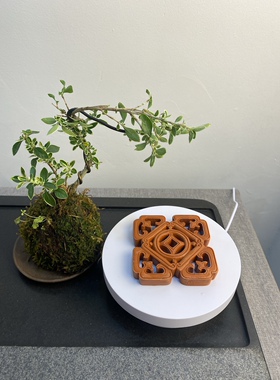 闽南古建文化红砖花窗阁壶垫杯垫可茶水泡养