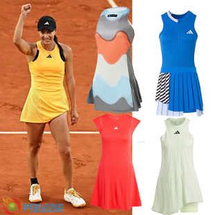 Adidas阿迪达斯网球服2025美网王欣瑜女子运动速干连衣裙IN6166