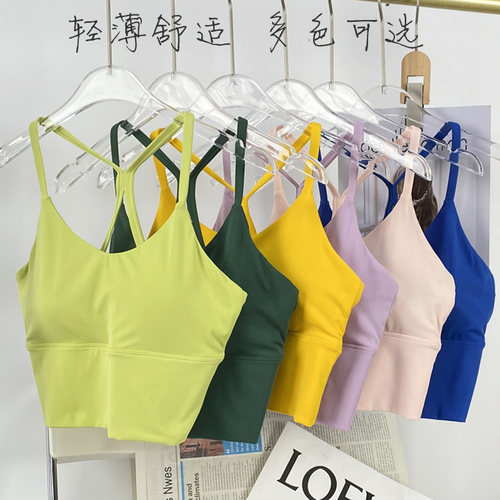 Y字背心含胸垫瑜伽内衣健身文胸