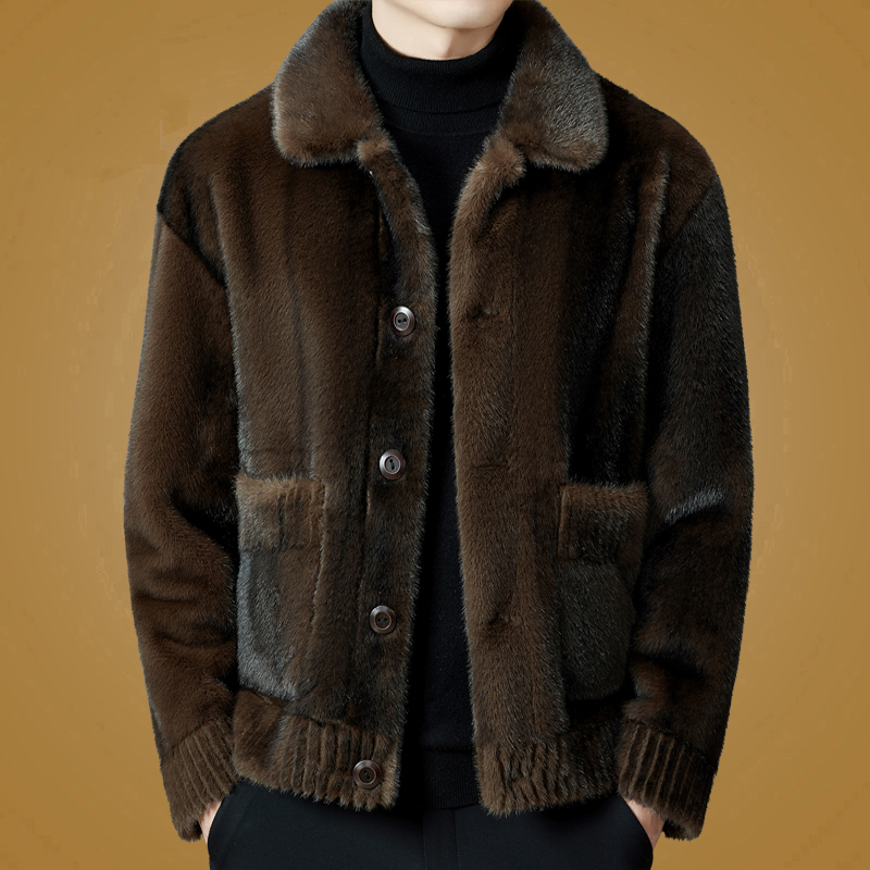 真貂皮草双面外套短款保暖