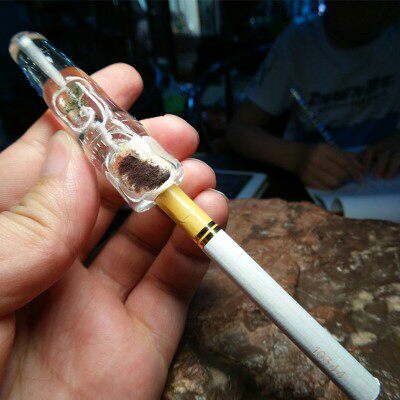精品天然水晶烟嘴高品质天然水晶烟嘴摆件一物一图 假一赔十