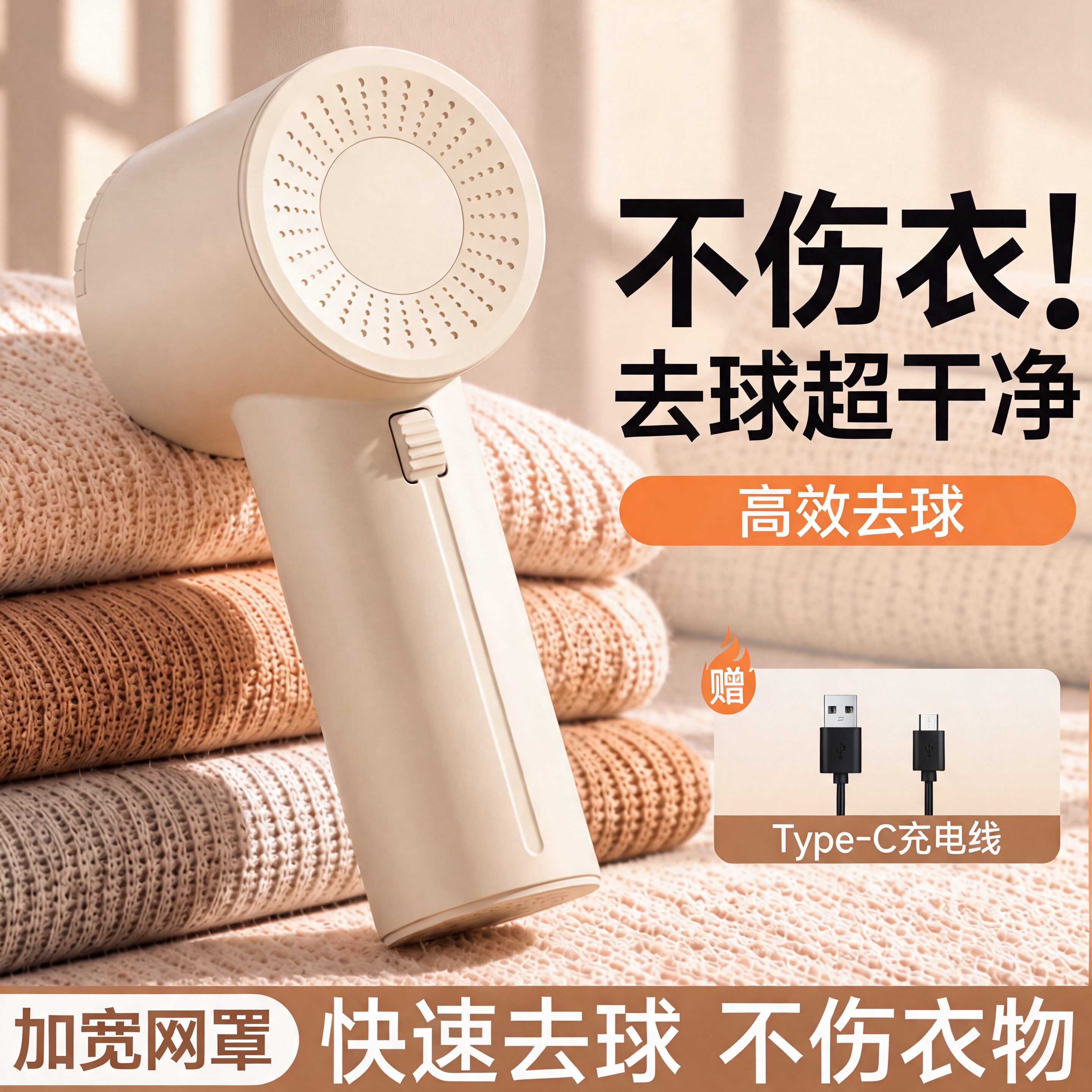 吸剃一体不伤衣毛球修剪器