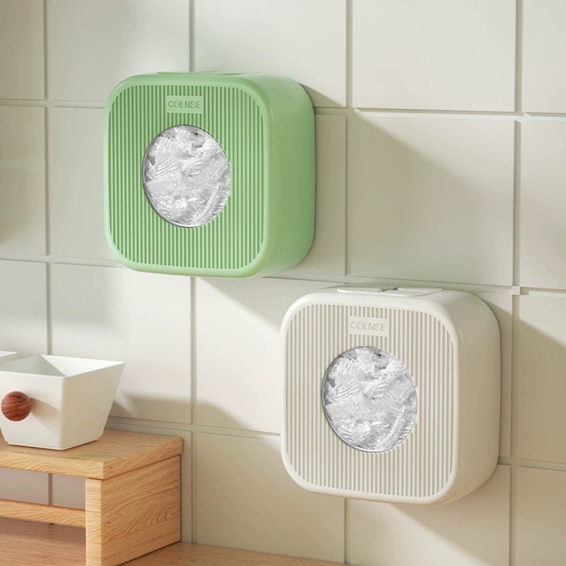 保鮮膜套收納盒免打孔壁掛抽取式