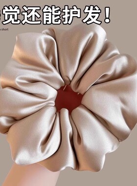 枕头大肠发圈发绳加棉充绒睡眠缎面真丝发圈扎头发丸子头皮筋头饰