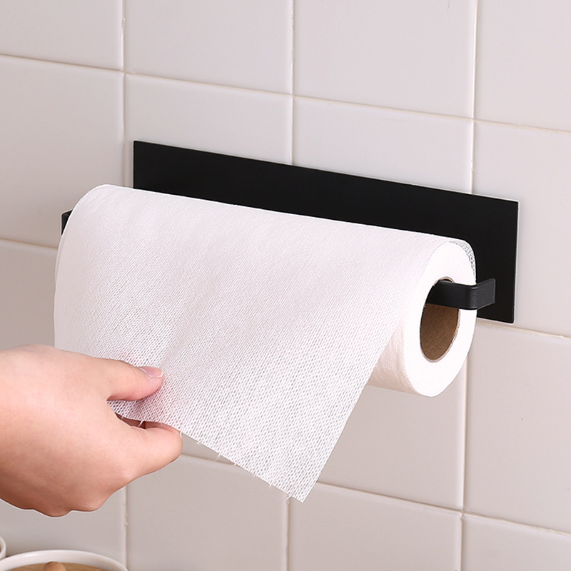 厨房免打孔橱柜卷纸架置物收纳挂