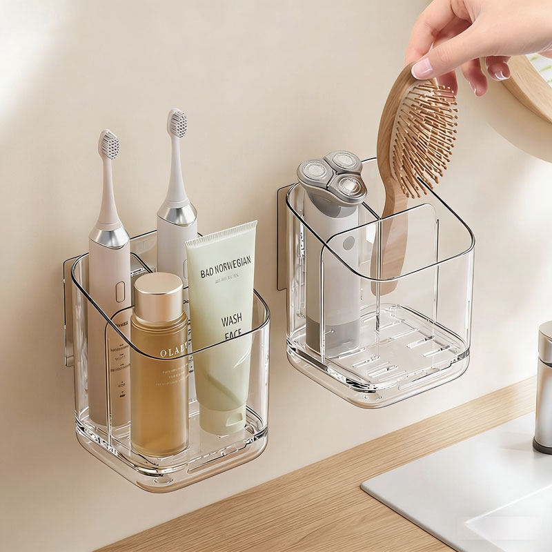 电动牙刷收纳架免打孔壁挂卫生间收纳神器家用放牙膏牙刷置物架
