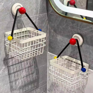 吸盘废弃洗脸巾收纳盒壁挂卫生间浴室二次棉柔巾擦脸巾挂篮置物架