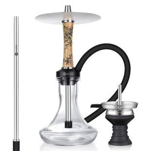 Yimi Hookah阿拉伯水烟全套不锈钢水烟壶全套装家用单管小号全套