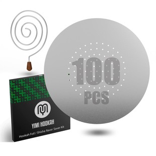 阿拉伯水烟免打孔锡纸100片问号不锈钢碳隔礼盒装酒吧KTV水烟配件