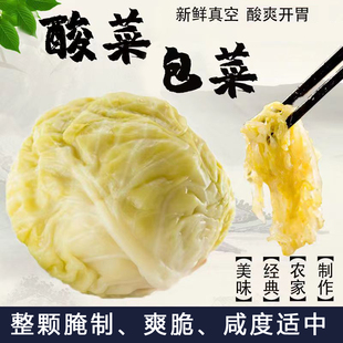 酸脆包菜腌整颗球心菜咸包心菜酸菜即食卷心菜下饭餐饮整箱商用