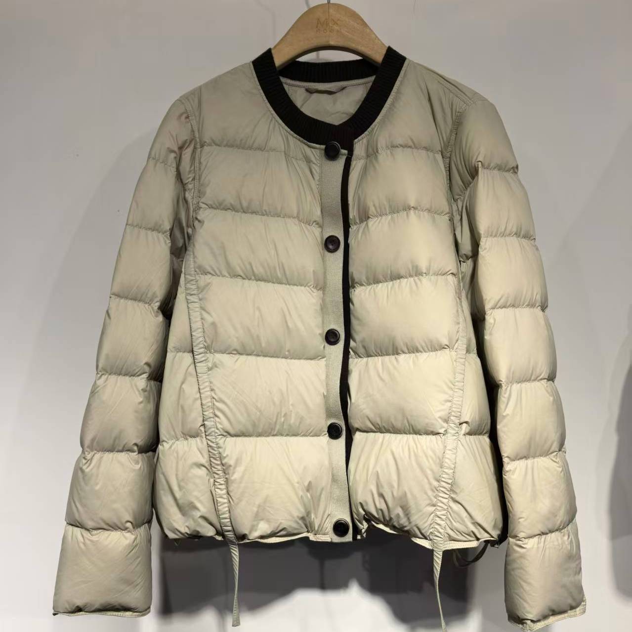 Z7713羽绒服短款女2025冬韩版针织圆领90白鸭绒宽松休闲加厚外套