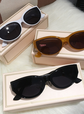 时髦猫眼复古墨镜女款显脸小