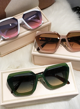渐变色多边形墨镜女款2025