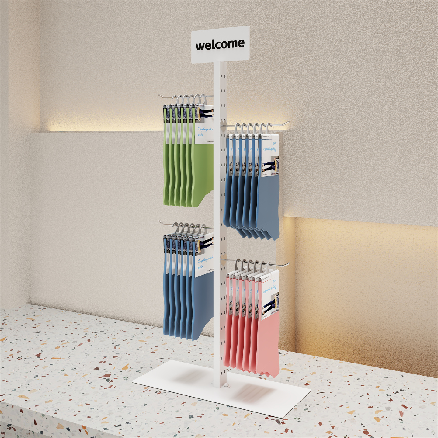 桌面袜子展示架可调节饰品架多功能手机壳陈列架不占地省空间铁艺