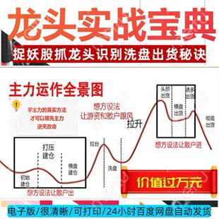 龙头战法宝典股票基础知识教程捉妖股涨停洗盘出货技巧详解电子版