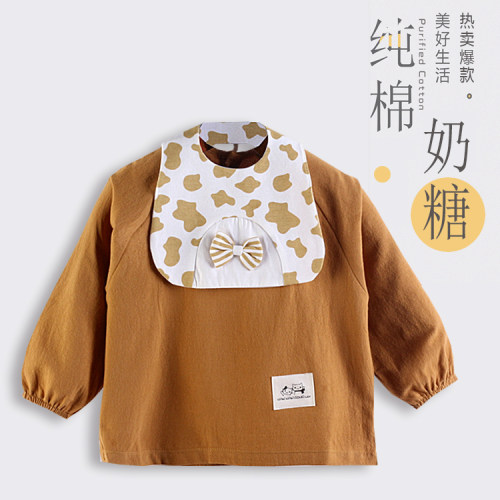 男女童小孩防污纯棉时尚婴儿罩衣