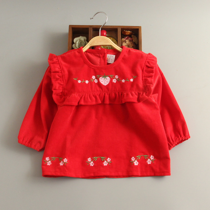 草莓女宝宝罩衣吃饭防水防脏粗条绒纯棉儿童围裙婴儿围兜外穿公主,童装/婴儿装/亲子装,反穿衣/罩衣,淘宝优惠券,粉丝福利购,淘宝优惠卷