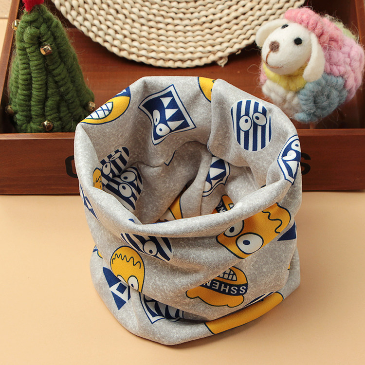 남아 및 여아를 위한 한국식  목 스카프 어린이와  를 위한 가을 겨울 순면 목 커버는 머리와 목을 따뜻하게 유지하고 환기시킵니다