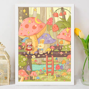 10岁以上益智玩具成人版 潮玩平图 300片拼图带框插画木质儿童6