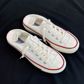 情侣款 港风四季 新款 白色低帮男女同款 百搭平底透气系带懒人帆布鞋