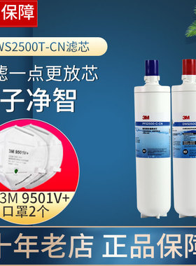 3m净水器双子净智DWS2500T-CN滤芯dws2000t-cn DTV390前后置一套
