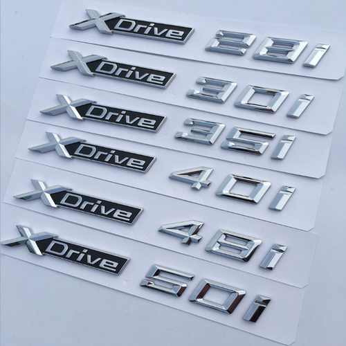 X1X5X6金属车标XDRIVE35I SDRIVE25LI改装叶子板排量车尾贴