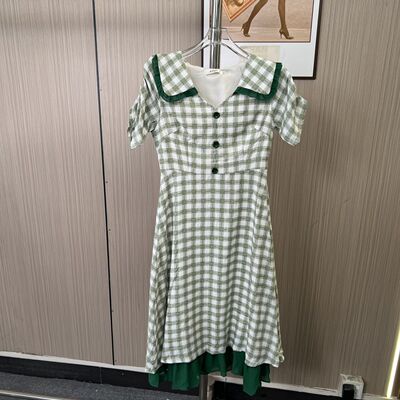 0055撤柜AL法式小众新款设计气质显瘦连衣裙长裙裙子