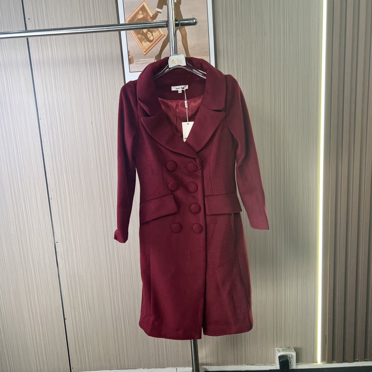 1109撤柜FT毛呢冬季大衣新款秋冬修身气质中长款呢子外套