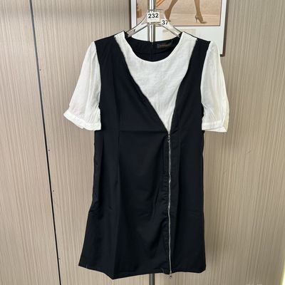 1071撤柜cg大码女装新款时尚气质宽松拼接裙子连衣裙