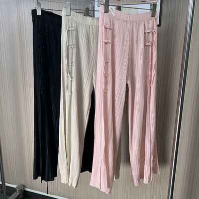 1008裤子阔腿新款三宅垂感高腰夏季国风休闲2026宽松直筒筒裤裤女