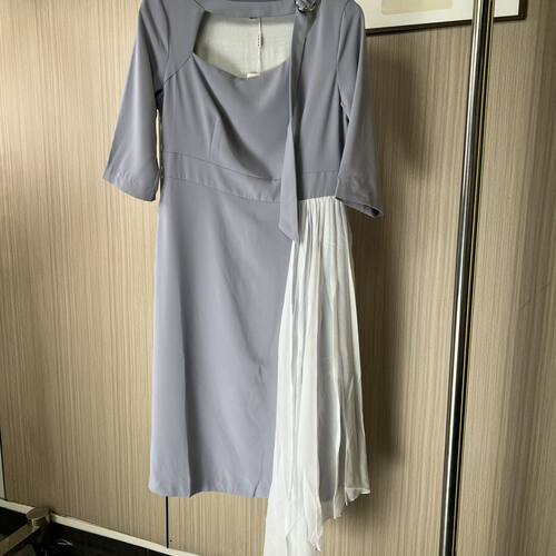 1622品牌撤柜FT春季新款法式小心机五分袖修身显瘦连衣裙女韩版
